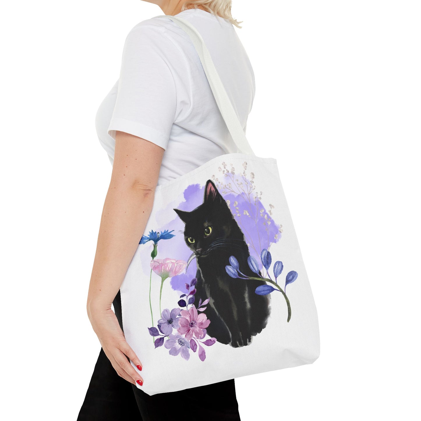 Elegant Cat Tote Bag - Stylish Eco-Friendly Cat Lover Gift, Perfect for Shopping, Casual Outings, Cat Mom, Birthday, All Occasions