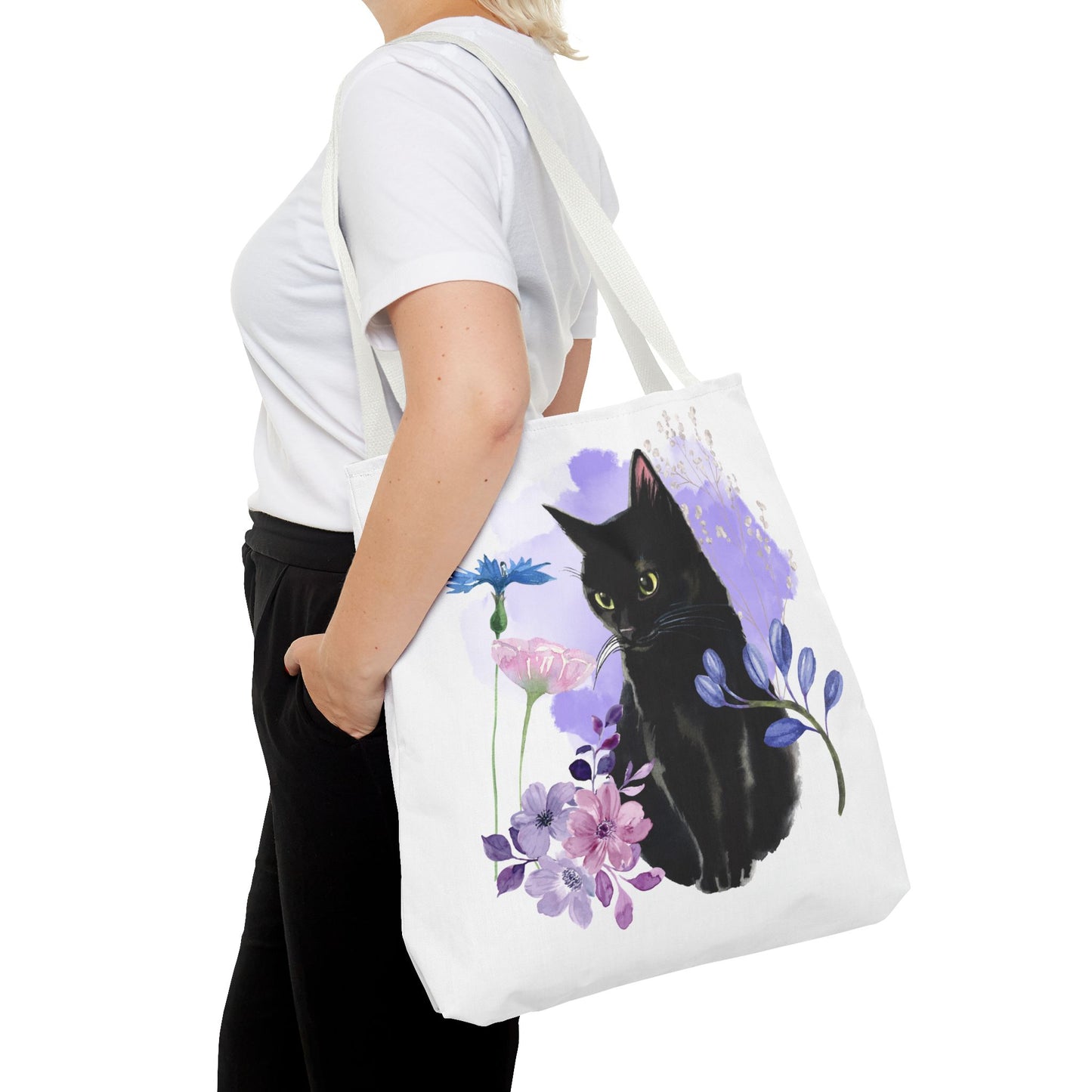 Elegant Cat Tote Bag - Stylish Eco-Friendly Cat Lover Gift, Perfect for Shopping, Casual Outings, Cat Mom, Birthday, All Occasions