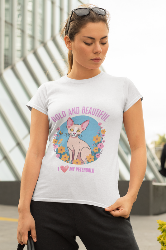 Bold and Beautiful Peterbald Cat Tee