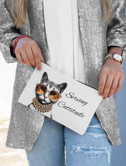 Serving Cattitude Makeup Bag